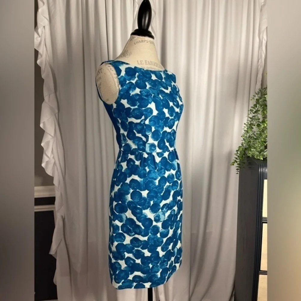 Anthropologie Tabitha Sleeveless Blue Floral Sheath Dress Size 2